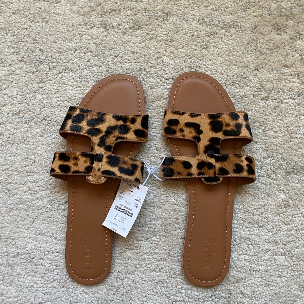 NWT leopard/cheetah print jcrew sandals